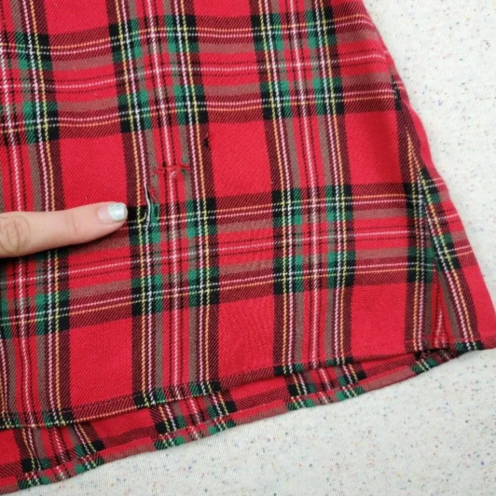 Vintage Plaid Pleated Dress 4t